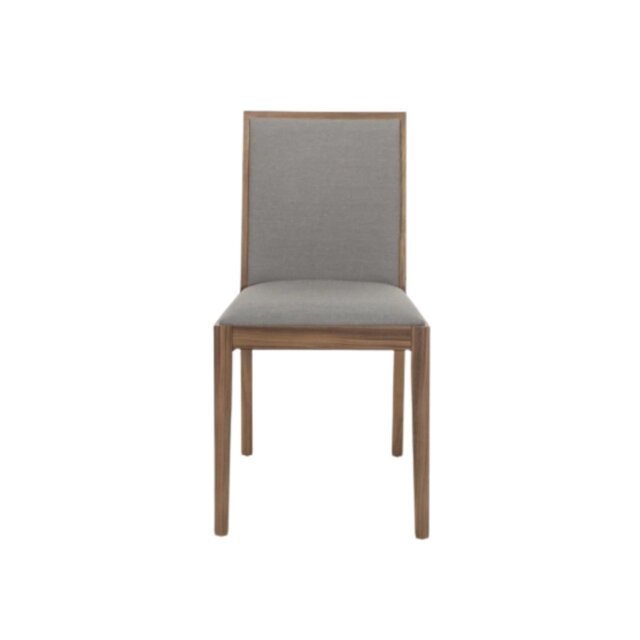 Rackhams Lotus Dining Chair - Walnut and grey - Pack of 2 - Walnut and grey - image 1