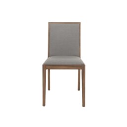 Rackhams Lotus Dining Chair - Walnut and grey - Pack of 2 - Walnut and grey