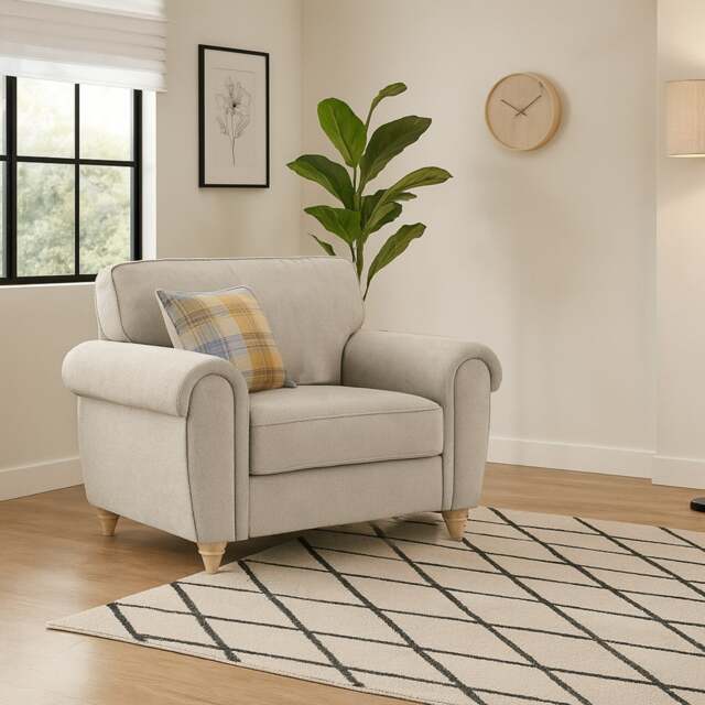 Rackhams Edgar Chesterfield Fabric Snuggler Chair - image 1