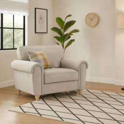 Rackhams Edgar Chesterfield Fabric Snuggler Chair