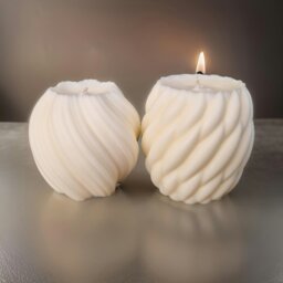 Rackhams Pillar Candles - Unscented Natural Wax - Set of 2 - thumbnail 2