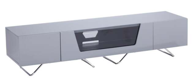 Rackhams Chromium TV-Stand with 2 drawers and 1 flap in grey - Grey - image 1