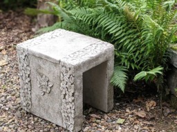 Rackhams Daisy Design Stone Cast Garden Stool / Seat - thumbnail 5
