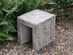 Rackhams Daisy Design Stone Cast Garden Stool / Seat - thumbnail 6