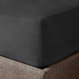 Rackhams Washed Linen Look Fitted Sheet - Silver - Single - thumbnail 4