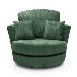 Rackhams Monaco Chenille Fabric Swivel Chair - Grey - thumbnail 6