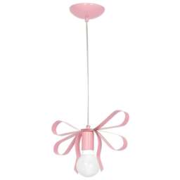 Rackhams Emma Baby Pink Pendant Hand Made With A Delicate Tied Ribbon Effect Perfect For Bedrooms Or Any Boutique Chic Setting