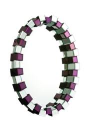 Rackhams Carlotta Purple Mirrored Glass Wall Mirror