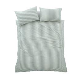 Rackhams Cotton Rich Woven Stripe Blue Duvet Cover Set - King - thumbnail 6
