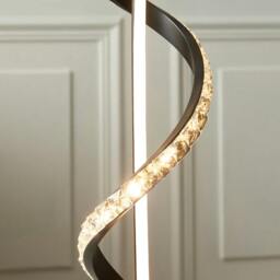 Rackhams Hyde Matte Black And Crystal LED Table Lamp - thumbnail 3