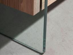 Rackhams Walnut and Tempered Glass TV Stand 3085 - thumbnail 5