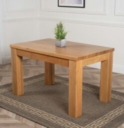 Rackhams Dakota Chunky Oak Dining Table - 127cm - Brown - Matte Laquer - 1 - thumbnail 3