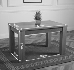 Rackhams Dakota Chunky Oak Dining Table - 127cm - Brown - Matte Laquer - 1 - thumbnail 6
