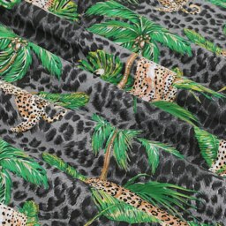Rackhams Leopard Jungle Printed Cotton Blend Duvet Cover and Pillowcase Set - Green - Single - thumbnail 3