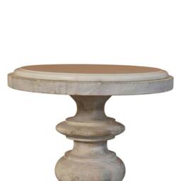Rackhams Solid Wood The Bellis Marble Accent Table - thumbnail 4