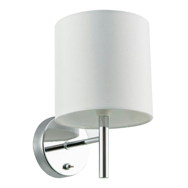 Rackhams Contemporary Bedside Wall Lamp in Chrome with Toggle Switch and Shade - image 1