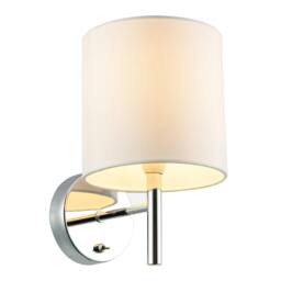 Rackhams Contemporary Bedside Wall Lamp in Chrome with Toggle Switch and Shade - thumbnail 2
