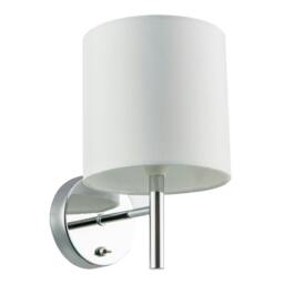Rackhams Contemporary Bedside Wall Lamp in Chrome with Toggle Switch and Shade - thumbnail 1
