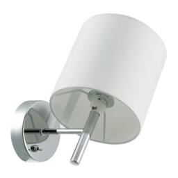 Rackhams Contemporary Bedside Wall Lamp in Chrome with Toggle Switch and Shade - thumbnail 6