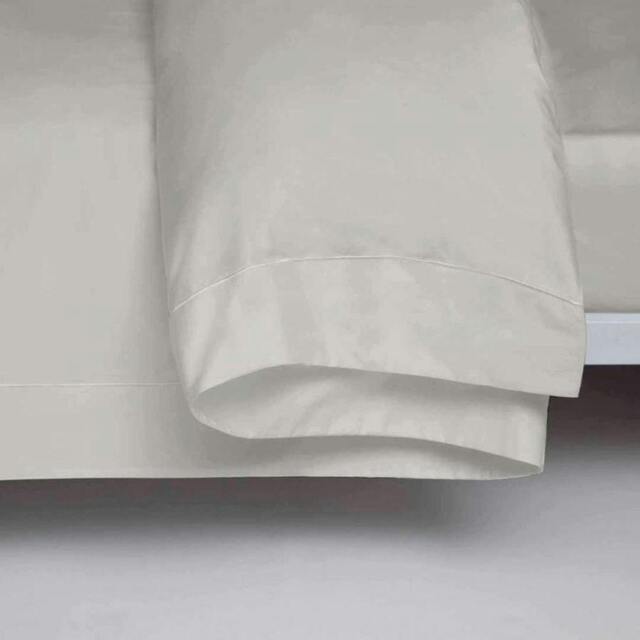 Rackhams 1000Thread Count Egyptian Cotton Flat Bed Sheet - Platinum - Emperor - Platinum - 55% Egyptian Cotton/45% Cotton - image 1