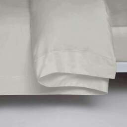 Rackhams 1000Thread Count Egyptian Cotton Flat Bed Sheet - Platinum - Emperor - Platinum - 55% Egyptian Cotton/45% Cotton - thumbnail 2