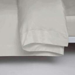 Rackhams 1000Thread Count Egyptian Cotton Flat Bed Sheet - Platinum - Emperor - Platinum - 55% Egyptian Cotton/45% Cotton - thumbnail 1