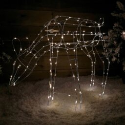 Rackhams 63cm Outdoor Twinkling LED Grazing Reindeer Christmas Decoration in Warm White - thumbnail 3