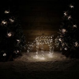 Rackhams 63cm Outdoor Twinkling LED Grazing Reindeer Christmas Decoration in Warm White - thumbnail 2