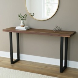 Rackhams Luxury Walnut Console Table - 150x40cm - thumbnail 1