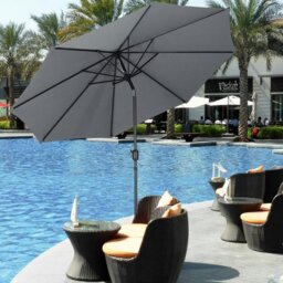 Rackhams 3M Sunshade Parasol Backyard Garden Tilt Umbrella with Crank - Only Square Water Tank Base - thumbnail 5