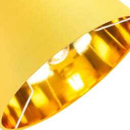 "Rackhams Contemporary Ochre Cotton 14"" Table/Pendant Lamp Shade with Shiny Gold Inner" - thumbnail 3