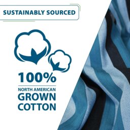 Rackhams Double Cotton Hammock with Stand (250cm) - Blue Lagoon - thumbnail 6