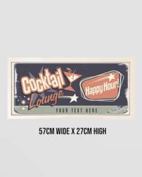Rackhams Personalised Cocktail Lounge Wall Art - Framed Print for Home Bars - thumbnail 4