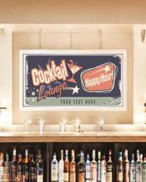 Rackhams Personalised Cocktail Lounge Wall Art - Framed Print for Home Bars - thumbnail 5