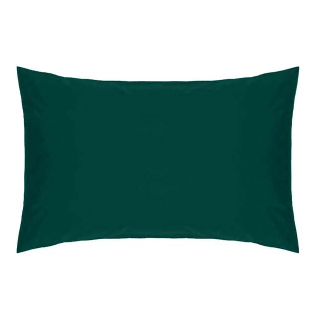 Rackhams Easycare Percale Housewife Pillowcase - Forest - One Size - Forest - 50% Cotton/50% Polyester - image 1