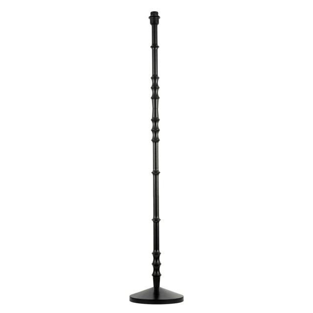 Rackhams Classic Black Wood Floor Lamp Base with Sleek Reeded Stem Pole Design - image 1