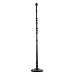 Rackhams Classic Black Wood Floor Lamp Base with Sleek Reeded Stem Pole Design - thumbnail 1