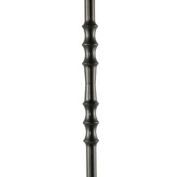 Rackhams Classic Black Wood Floor Lamp Base with Sleek Reeded Stem Pole Design - thumbnail 5