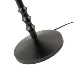 Rackhams Classic Black Wood Floor Lamp Base with Sleek Reeded Stem Pole Design - thumbnail 4