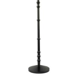 Rackhams Classic Black Wood Floor Lamp Base with Sleek Reeded Stem Pole Design - thumbnail 6