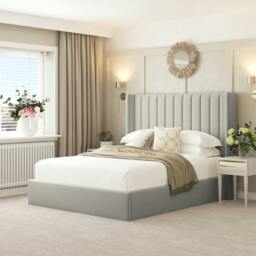 "Rackhams Madison Bed Frame with 54"" Headboard - Small Double - Silver"