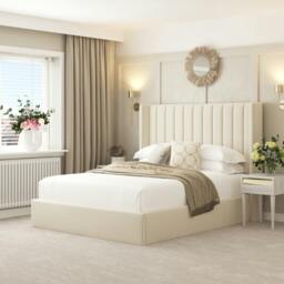 "Rackhams Madison Bed Frame with 54"" Headboard - Small Double - Silver" - thumbnail 2