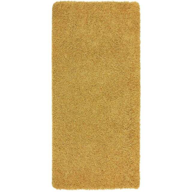 Rackhams Washable Ochre Shaggy Rug - 67X200 cm - image 1