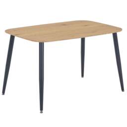Rackhams Aspen Rectangular Dining Table with Black Tapered Legs - Grey Oak - thumbnail 2