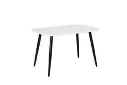 Rackhams Aspen Rectangular Dining Table with Black Tapered Legs - Grey Oak - thumbnail 3