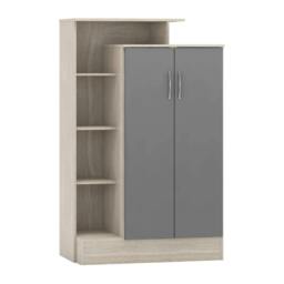 Rackhams Nevada Petite Open Shelf Wardrobe - White Gloss - thumbnail 6
