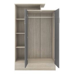 Rackhams Nevada Petite Open Shelf Wardrobe - White Gloss - thumbnail 4
