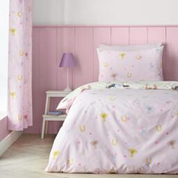 Rackhams Happy Horses Reversible Duvet Cover Set Cream - Junior - Cream - thumbnail 2