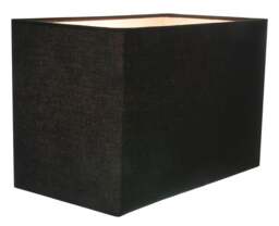 Rackhams Contemporary and Stylish Jet Black Linen Fabric Rectangular Lamp Shade - thumbnail 4