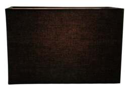 Rackhams Contemporary and Stylish Jet Black Linen Fabric Rectangular Lamp Shade - thumbnail 2